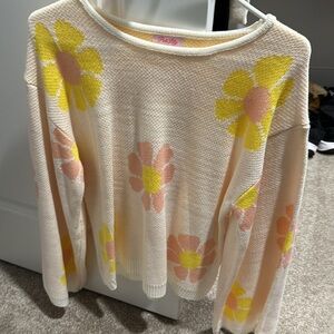 Pink lily sweater